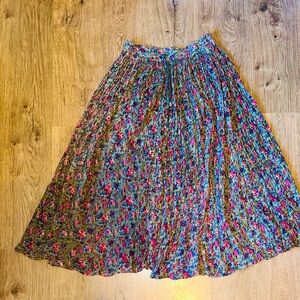 Chic Vintage Floral A-Line Skirt
